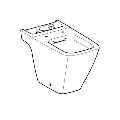 Чаша напольного унитаза безободковая Geberit iCon Square (200930000)