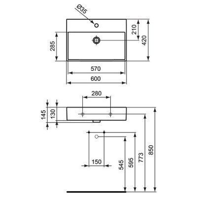 Раковина Ideal Standard - Strada 60x42 (K077801)