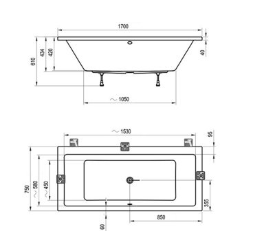 Ванна Ravak Formy 01 170x75 (C691000000)
