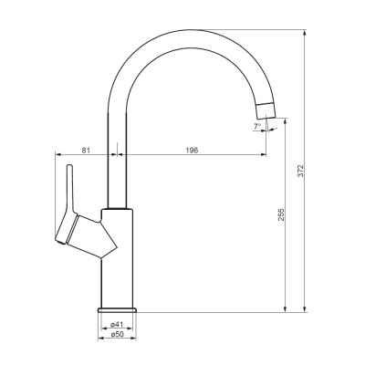 Damixa Eclipse, смеситель для кухни, никель (DX310720400)