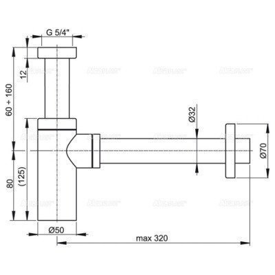 Сифон для раковины - AlcaPlast Ø32 (A400) Сифон для раковины - AlcaPlast Ø32 (A400)