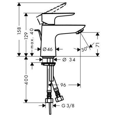 Смеситель для раковины Hansgrohe - Talis E (71700000) Смеситель для раковины Hansgrohe - Talis E (71700000)
