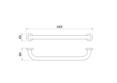 Поручень 450 мм AQUATEK (AQ4995CR) Поручень 450 мм AQUATEK (AQ4995CR)