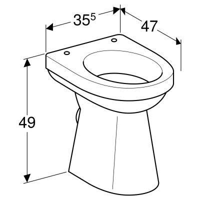 Унитаз напольный Geberit Renova Comfort (218520000)