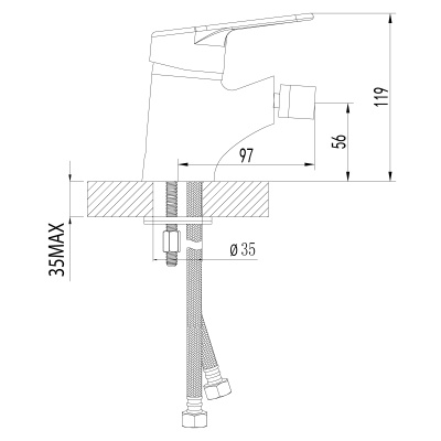 Смеситель Lemark Luna для биде (LM4108C) Смеситель Lemark Luna для биде (LM4108C)