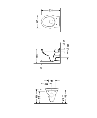 Подвесной унитаз Serel Asma безободковый (0426)