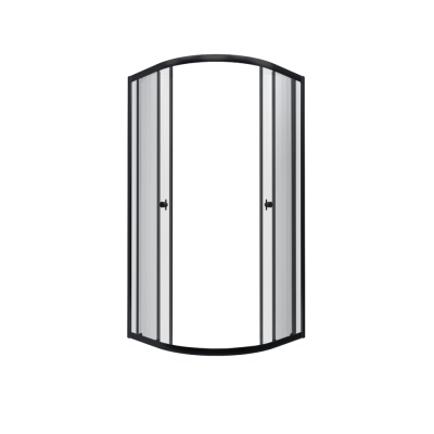 Душевая ширма Тритон Альфа-Блэк 100х100, 1/4 круга (1 место) (Щ0000054225)