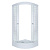 Душевое ограждение Тритон Стандарт 100*100 А  1/4 круга, низ. подд., Аква, Полосы, Белый  (3 места+сифон D90мм) (Щ0000025929)