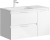 Подвесная тумба Aqwella Accent с двумя ящиками и одной дверью в белом цвете с умывальником из литьевого мрамора (чаша слева) (ACC0109LW)