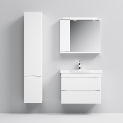 Зеркальный шкаф, 80 см, с подсветкой, левый AM.PM Like (M80MPL0801WG)