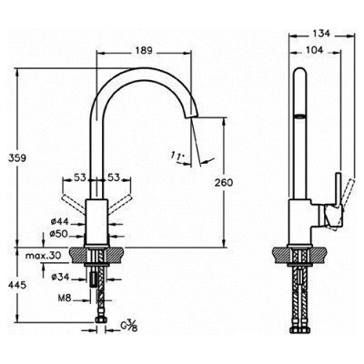 Смеситель для кухни Vitra - Mininax-S (A42091EXP)