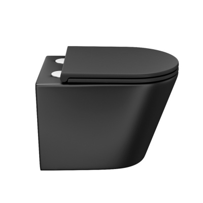 Унитаз подвесной безободковый, чёрный матовый, Calipso, IDDIS (CALR3BMi25)