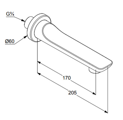 KLUDI BALANCE Излив для ванны, белый (5250391)