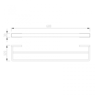 Полотенцедержатель двойной ABBER Westen черный матовый (AA1757B)