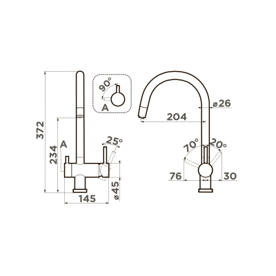 Смеситель для кухни Omoikiri Yamada-BN (4994225)