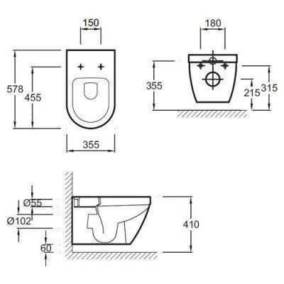 Унитаз подвесной Jacob Delafon - Rodin (EDC102-00)