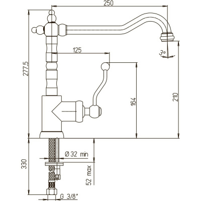 Смеситель для кухни Paini Duomo (88CR572KM)