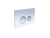 Панель смыва Aquatek Белая,закаленное стекло (клавиша круглая,ободок хром) (KDI-0000028)