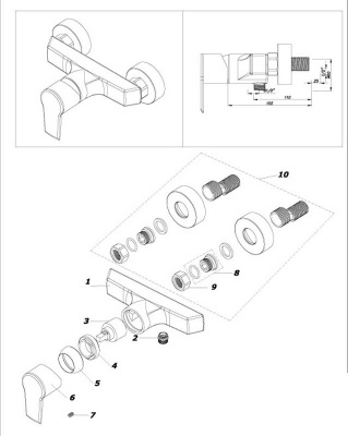 ENZO Смеситель для душа (AZ-15710611)