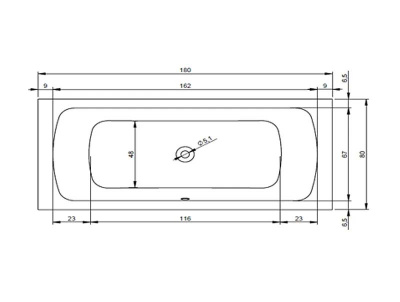 Акриловая ванна RIHO Dola TURIN 180x80 (B155001005)