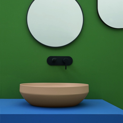 Раковина накладная AXA Decus овальная 500х350хh150мм., бежевый матовый (8510010)