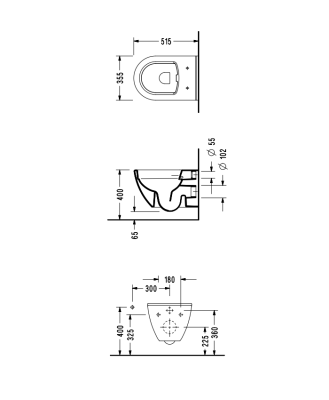 Подвесной унитаз Serel Smart с микролифтом, безободковый (SM46SL)