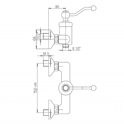 Смеситель для душа Paini Duomo (88OP511)