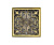 Трап горизонт выход Bronze de Luxe, комбинированный затвор, дизайн-решетка Цветок (21975-5602)