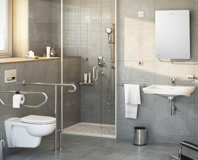 Conforma подвесной безободковый унитаз Vitra с Сиденье Vitraм для людей с ограниченными возможностями (5810B003-6234)