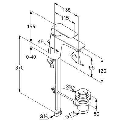 Смеситель для раковины Kludi - Ameo (410230575) Смеситель для раковины Kludi - Ameo (410230575)