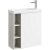 Подвесная тумба Aqwella Alba 60 см правая с одной дверью и открытыми полочками, цвет: корпус - светлый камень, фасад - белый матовый (ALB0106RLS)