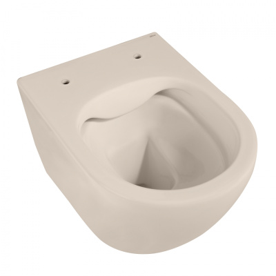 Унитаз ABBER Bequem подвесной бежевый матовый, безободковый (AC1101MBE)