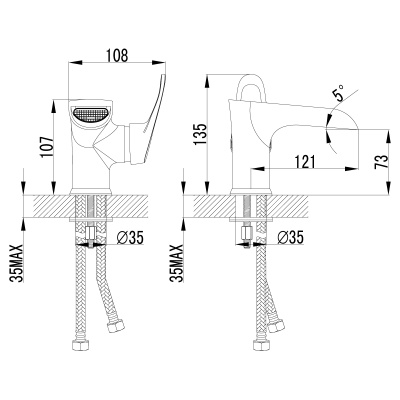 Смеситель Lemark Omega для раковины (LM3146C)