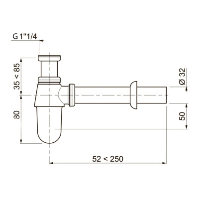 Сифон для раковины PAINI Roma, хром 1 (02CR849L)