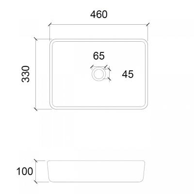 Раковина накладная стеклянная ABBER Glas черная (AK2313B)