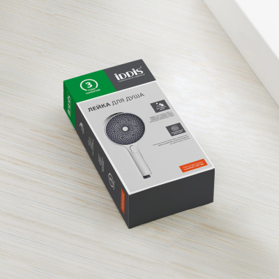 Лейка для душа, хром, SpaHome, IDDIS (SPA3F0Ci18)