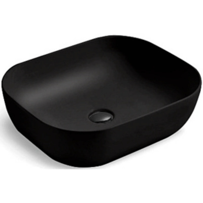 Раковина накладная Calypso прямоугольная 465х375х115мм Черная (CS2185-MB)