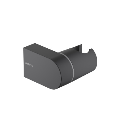 Держатель ручного душа AQUATEK, матовый черный (AQ2406MB)