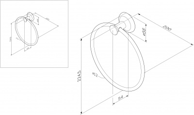 Кольцо для полотенец, AM.PM Like (A8034400)