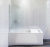 AM.PM Gem шторка на борт ванны 80х140, фиксированная, хром, стекло матовое (W90BS-080-140CM)