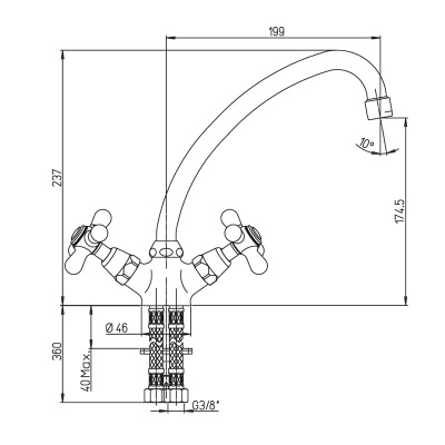 Смеситель для кухни Paini Liberty (17CR570KM)
