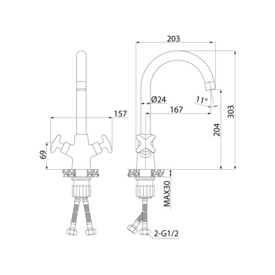 Смеситель для кухни, Acros, IDDIS (ACRSB00i05)