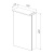 Шкаф зеркальный Lemark ZENON 50х80 см 1 дверный, петли слева, с козырьком-подсветкой, с розеткой, цвет корпуса: Белый глянец (LM50ZS-Z)