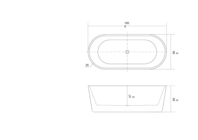 Ванна акриловая Aquatek ОВО, отдельностоящая, 1800*800*600 (AQ-99880)