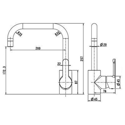 Смеситель для кухни Bravat - Stream (F73783C-1A)
