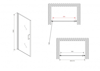 Душевая дверь ABBER Sonnenstrand (AG04060M)