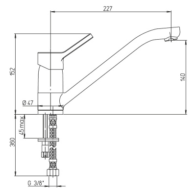 Смеситель для кухни Paini Arena (92CR573KM)