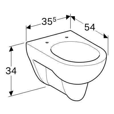 Унитаз подвесной Geberit Renova (203040000)
