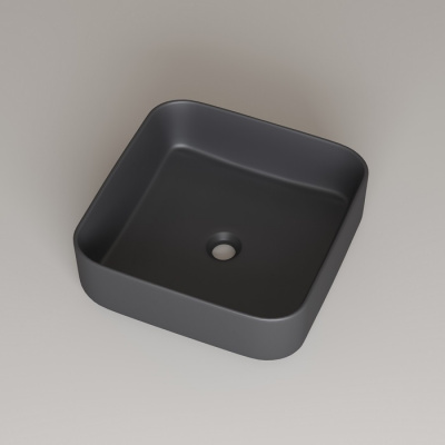 Серый матовый умывальник накладной, Bridge, IDDIS (BRIGM04i27)