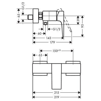 Смеситель для душа Hansgrohe - Metropol (32560000)
